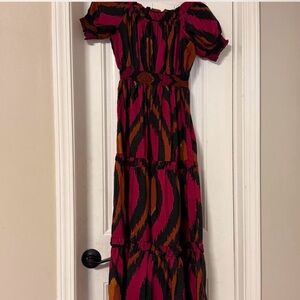 Vibrant Maxi Dress with Bold Pattern